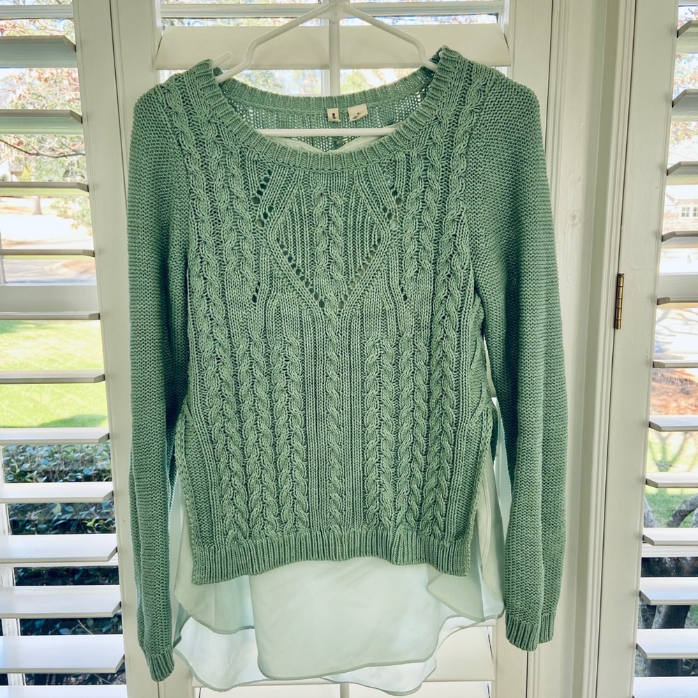 Anthropologie Moth Cabled Ella sweater